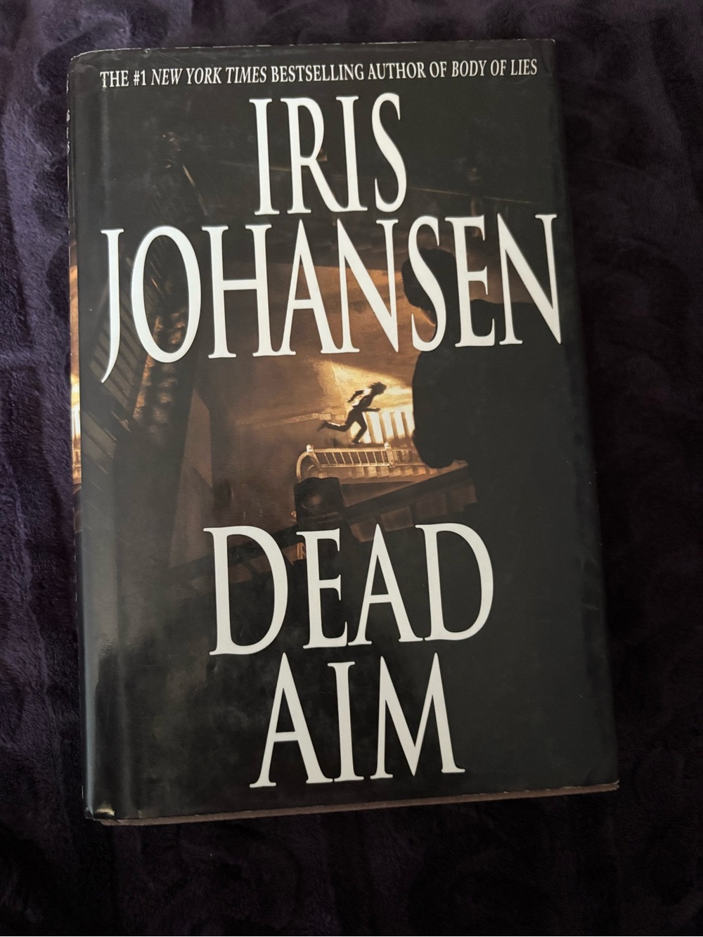 Iris Johansen "Dead Aim" Hardcover Novel - Black Cover with White Text